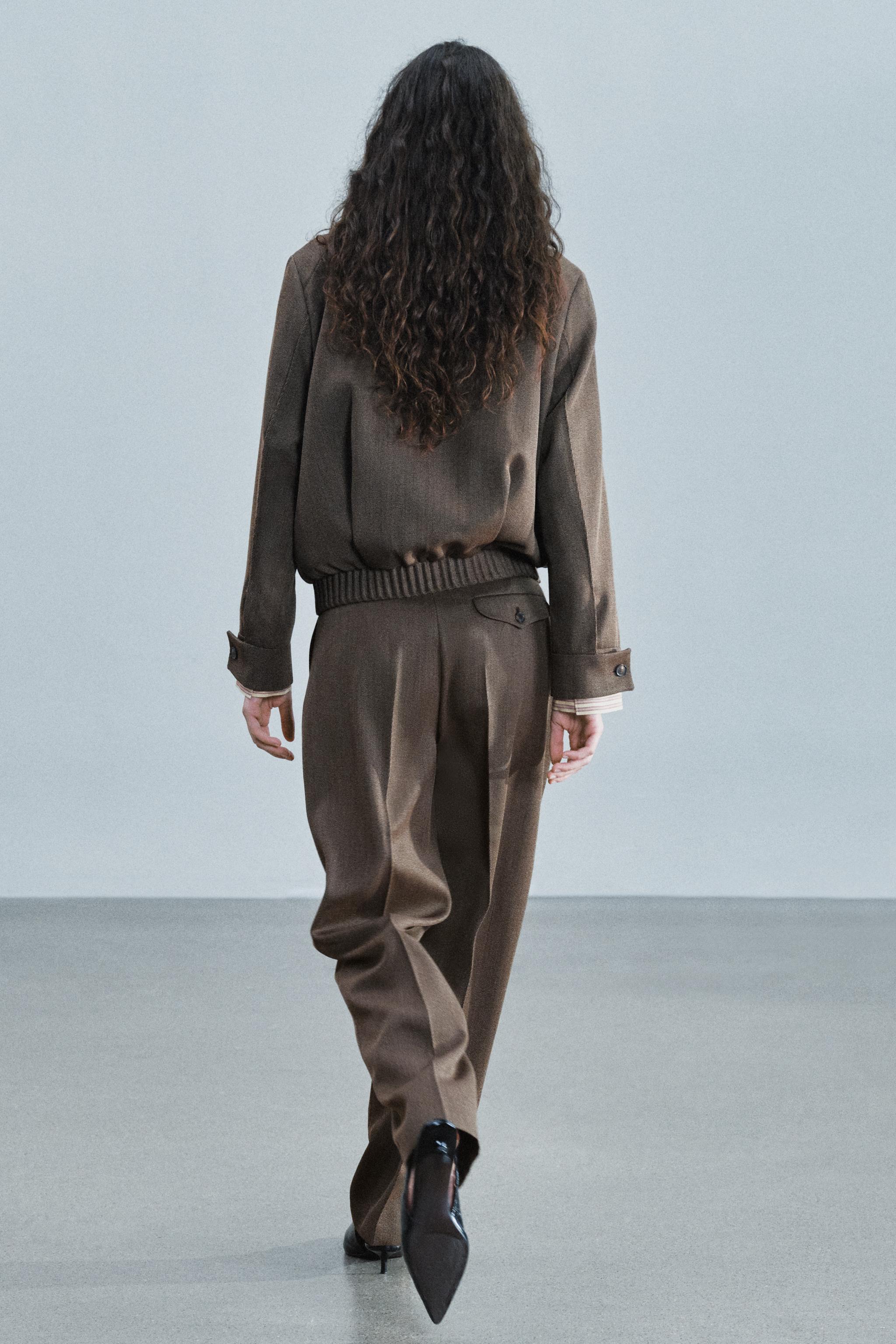 WOOL-BLEND ZW COLLECTION BALLOON PANTS